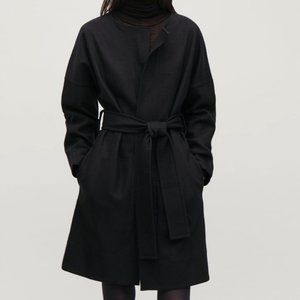 COS belted wool wrap dress size